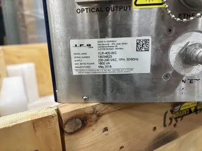Used 2018 IPG PHOTONICS YLR-400-WC 400W Lasers / Laser Systems Tennessee US | MMC Contracting #1538134