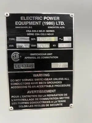 LV Double-Ended Unit Substation - 2 x 2000/3000kVA, 13.8kV Transformers w/ 600V MAGNUM DS Switchgear