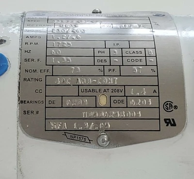 NEW BALDOR 33E1124-0422