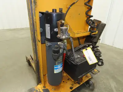 Langley BHLD Walk Behind Pallet Lift Truck 200lb 12V Straddle Platform 70" Lift