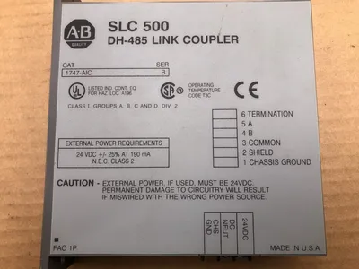 Allen Bradley 1747-AIC SLC 500 DH485 LINK COUPLER