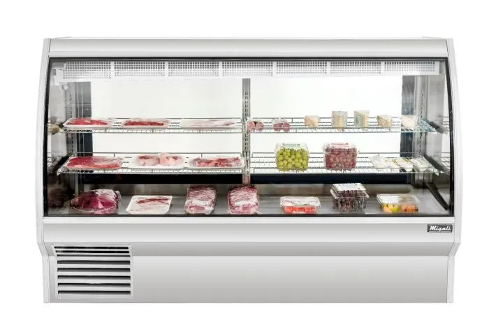 Migali 7 Ft Deli Display Case, Curved Glass