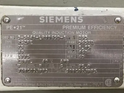 USED SIEMENS RGZFE 75HP