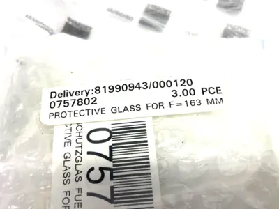 NEW TRUMPF PROTECTIVE GLASS FOR F=163MM