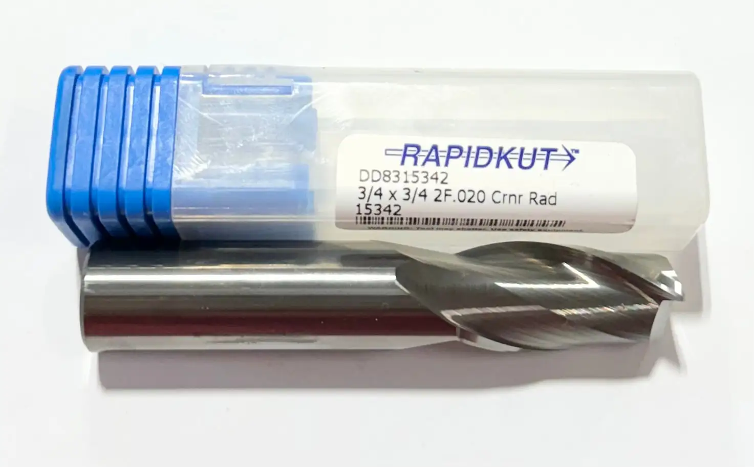 RapidKut 3/4" Carbide End Mill .020 Corner Radius 2 Flute USA Made
