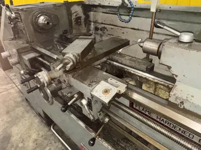 14" X 40" REPUBLIC MODEL #14 ENGINE LATHE WITH METRIC: STOCK #23667