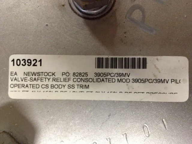 Used Consolidated 3905LC/39MV Valves/Fittings Minnesota US | Peak Machinery, Inc. #288921