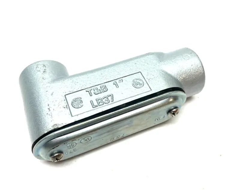 Used THOMAS & BETTS BLUEKOTE RIGID CONDUIT OUTLET ELBOW 1" W/ COVER Electrical Fittings | Maverick Industrial Sales #1119759