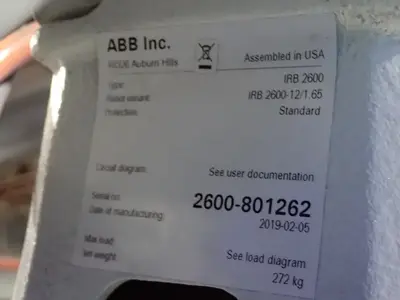 USED 2019 ABB IRB1600 / IRC5 SINGLE
