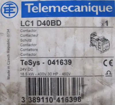 NEW TELEMECANIQUE LC1 D40BD CONTACTOR LC1D40BD