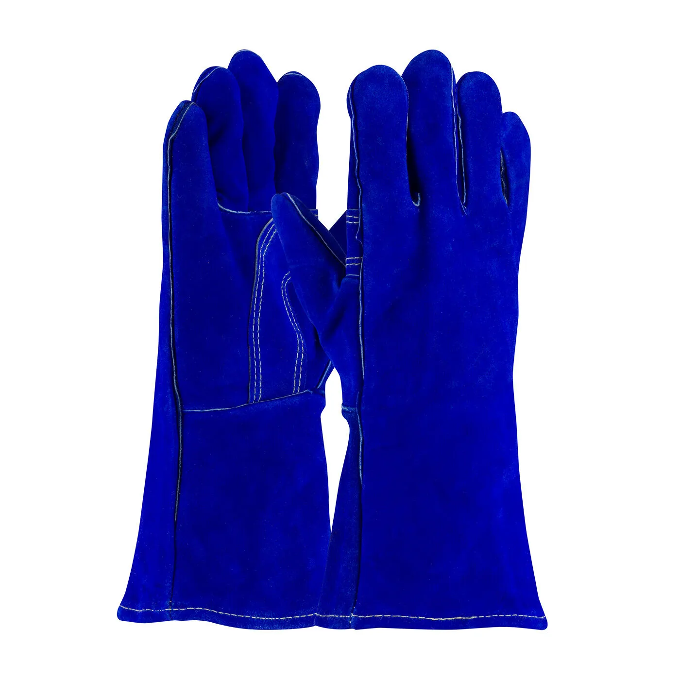 PIP Blue Bison Welding Glove, Select Shoulder, Cotton Lined Size Large