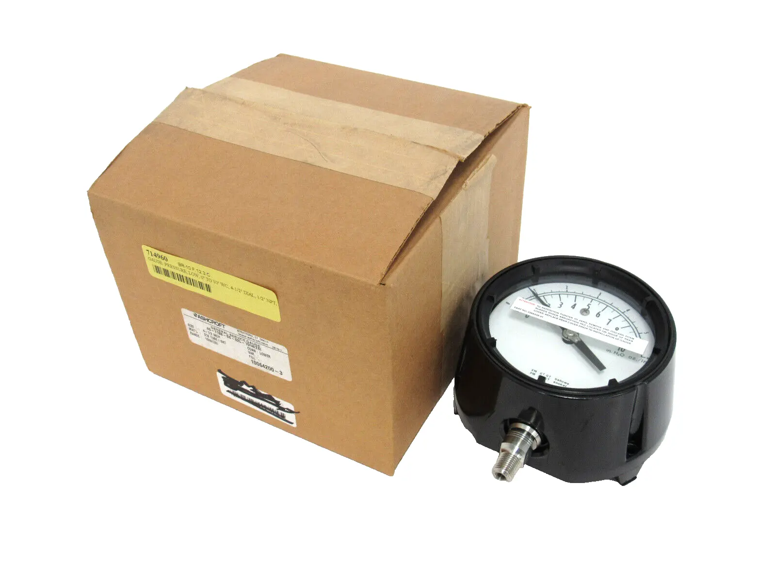 NEW ASHCROFT 45-1188-SS-02L-10IW/ZSI PRESSURE GAUGE 10064200-3