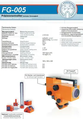35x FREIBERGER MODEL #FG-005A PRECISE AUTOMATIC LEVEL: YOBRO #24181