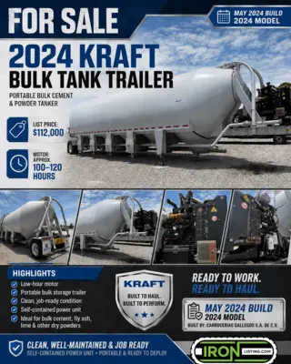 2024 KRAFT Tank Dry Bulk Tank | Iron Listing (1)