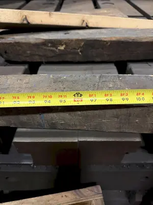 192" WIDE X 360" LONG X 12" THICK T-SLOTTED FLOOR PLATE. STOCK #0433326