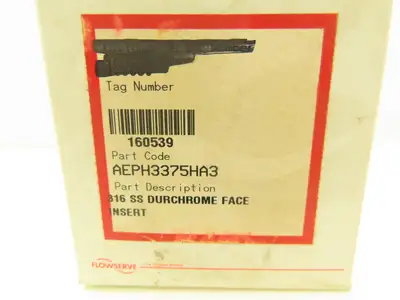 Flowserve AEPH3375HA3 316SS Durchrome Face Insert Ring Valve Kit 73mm ID