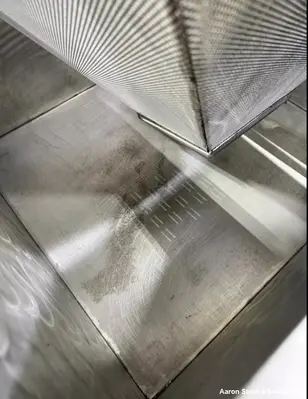 Used 450 Gallon Stainless Steel Square Tank with Internal Sieve & Cover