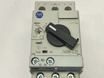 USED ALLEN-BRADLEY SER B MOTOR STARTER 6.3-10A W/ 140M-C-AFA10 CONTACT