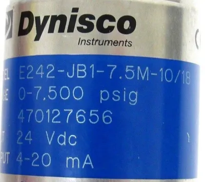 NEW DYNISCO E242-JB1-7.5M-10/18 TRANSDUCER E242JB175M1018