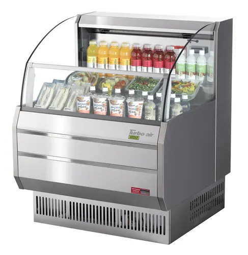 Turbo Air TOM-30SS-N 28 1/8" Horizontal Open Air Cooler w/ (3) Levels, 115v
