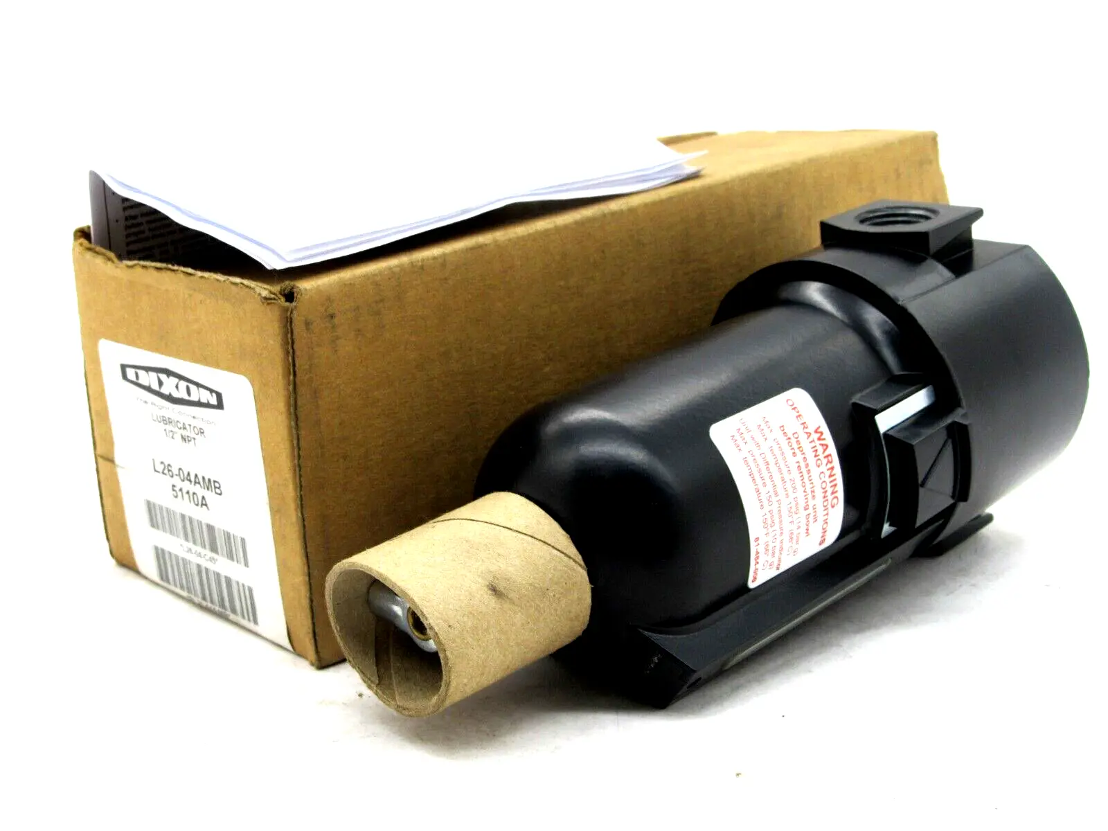 NEW DIXON L26-04AMB LUBRICATOR 1/2"BOT L2604AMB