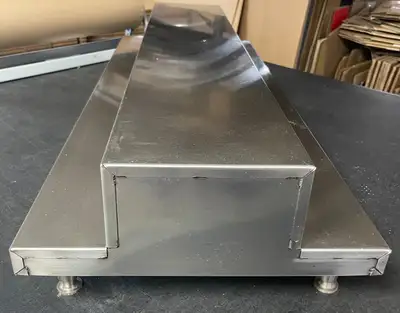 Used Falcon Restaurant Supply, Inc. Used 42"X 16" Stainless Countertop Liquor Bottle Display Riser - SS359 -SB2 Bar Equipment Illinois US | Falcon Restaurant Supply #1373854