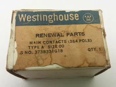 Westinghouse Renewal Parts 373B331G18 Type A Size 00 Contact Kit 3&4 Pole