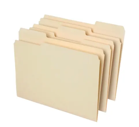 Office Depot File Folders, 1/3 Cut, Letter Size, Manila, Pack Of 100 Folders