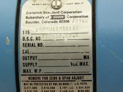 Rosemount 1151DP4J12M1B1B2 Electronic Pressure Transmitter 45VDC 2000PSI Haz Loc