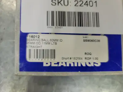 Deep Groove Ball Bearing 16012