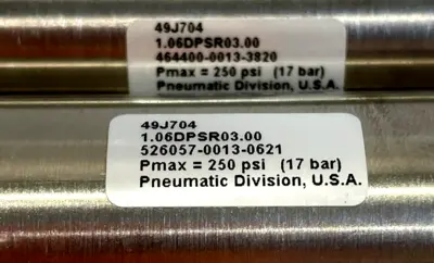 NEW LOT OF 2 PARKER 1.06DPSR03.00 PNEUMATIC CYLINDER 49J704 106DPSR0300