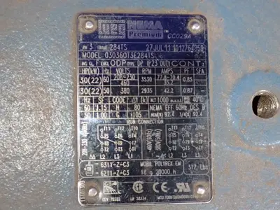 USED WEG 030360T3E284TS