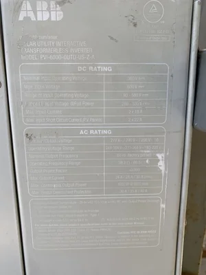 SOLAR CITY PVI-6000-OUTD-US-Z-A INVERTERS, DC TO AC | Turner's Machinery (2)