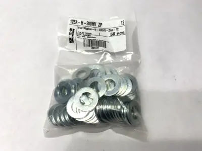 125A-H-200HV ZP | 125A Flat Washer Form A Zinc Plated 12 LOT OF 50 - New