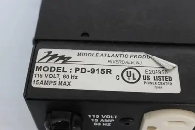 Middle Atlantic PD915 R, 9 Outlet Rack Mount Power Center