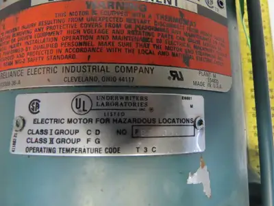 Reliance Boston Gear 10:1 Ratio 172RPM 3/4Hp 230/460V Gear Motor