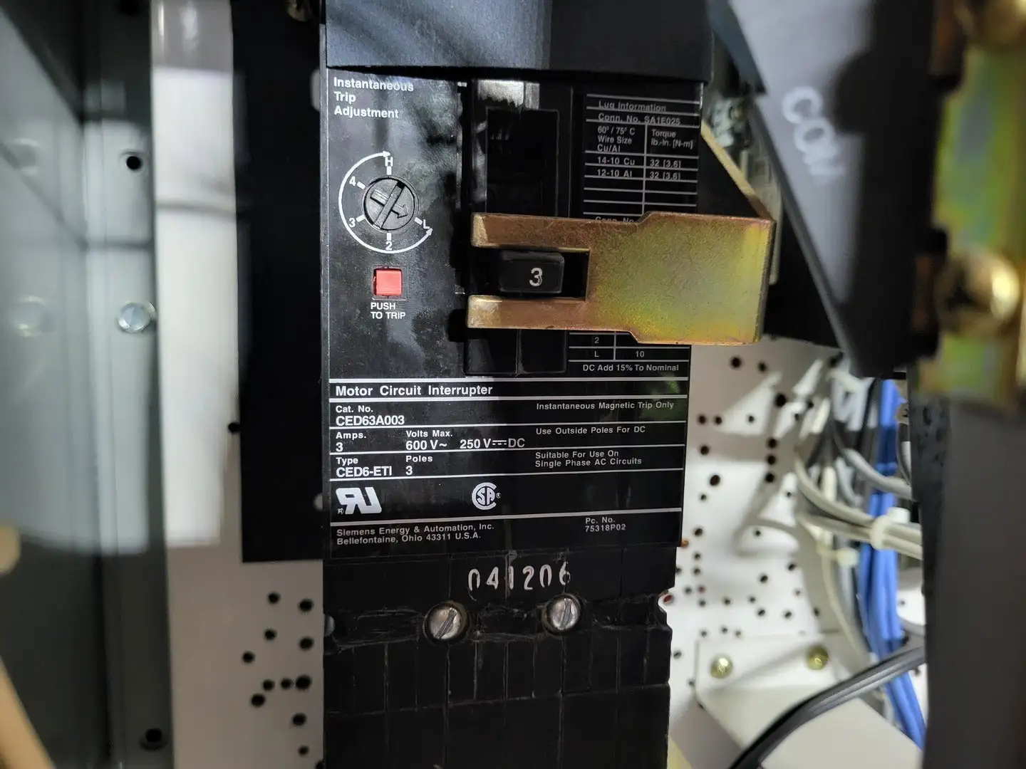 Used SIEMENS CED63A003 Switchgears British Columbia CA | Lenmark #242182