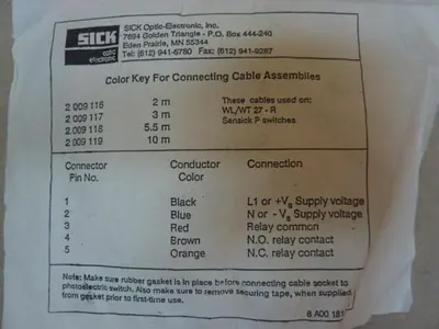 NEW SICK OPTIC ELECTRONIC 2 009 117