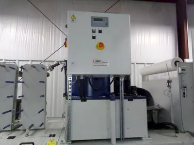 30 GPM ZYKLOMAT MODEL #AKBF-R CONTINUOUS FILTER COOLANT SYSTEM, WITH DRAG-OUT & TURBO-HKS CENTRIFUGE SEPERATOR: YOBRO #24734