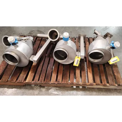 ONE LOT of used 3" Stainless Steel Pneumatic Conveying Accessory Hoppers