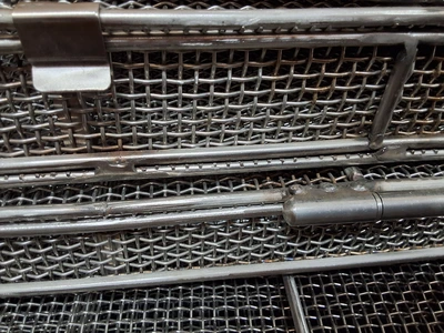 STAINLESS STEEL WIRE MESH PCB INLINE WASH BASKET