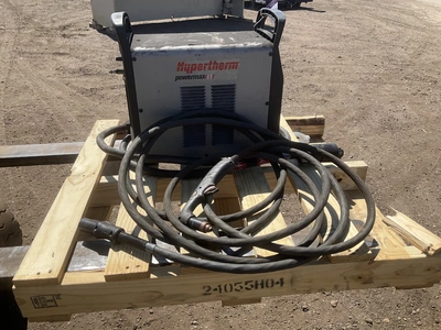 Hypertherm Powermax 65 plasma cutter, 200-480 volt 3 phase electric, has torch lead but not the grou...