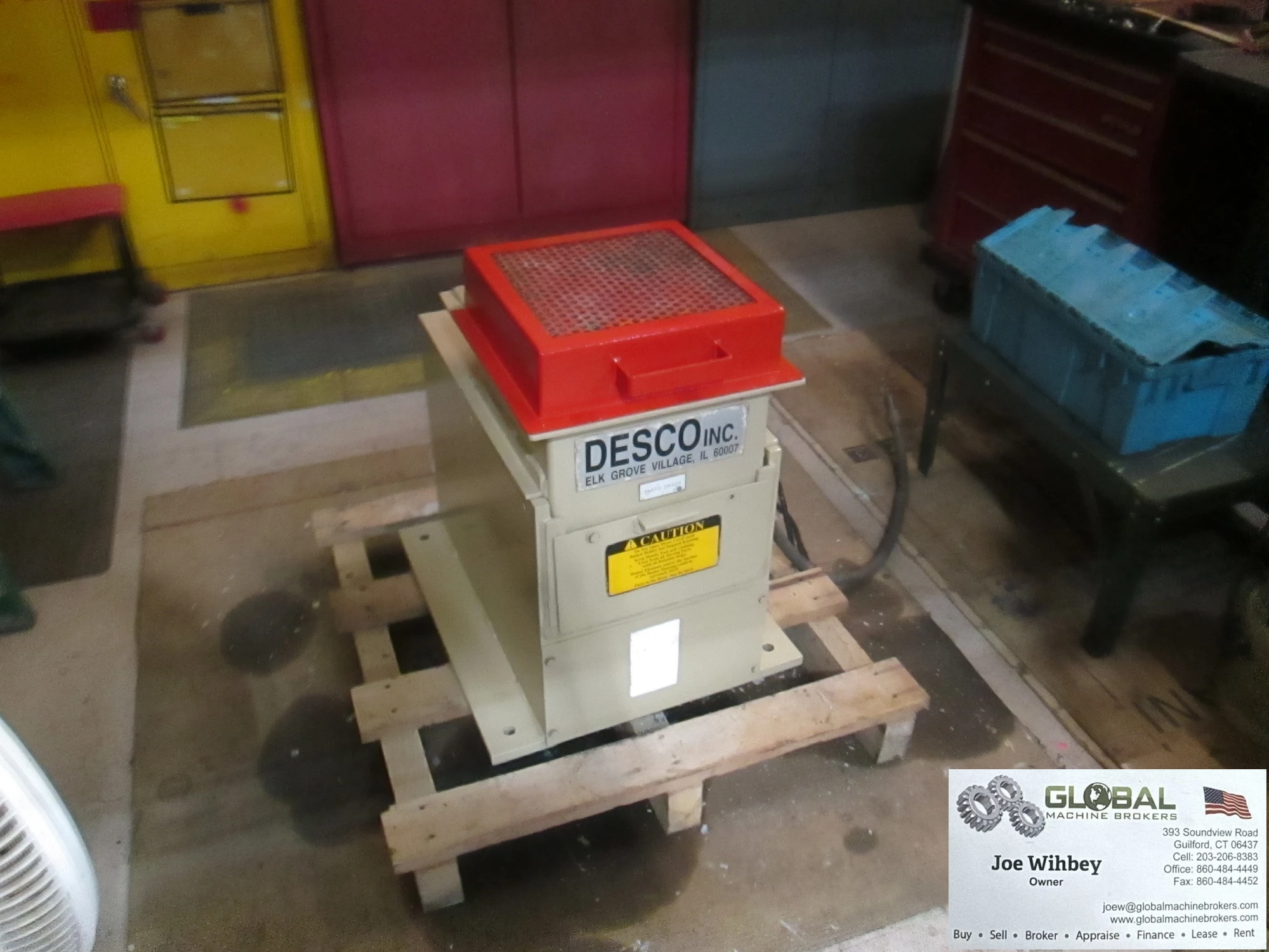 Desco Model 88 Rotary Parts Dryer 9" W X 9" D W Safety Cover, Works Great