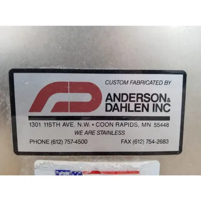 Used Stainless Steel Anderson & Dahlen Bin with 9" dia. x 7.5' L Screw Feeder