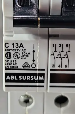 ABL SURSUM 3CU13 CIRCUIT BREAKER. Loc4E27