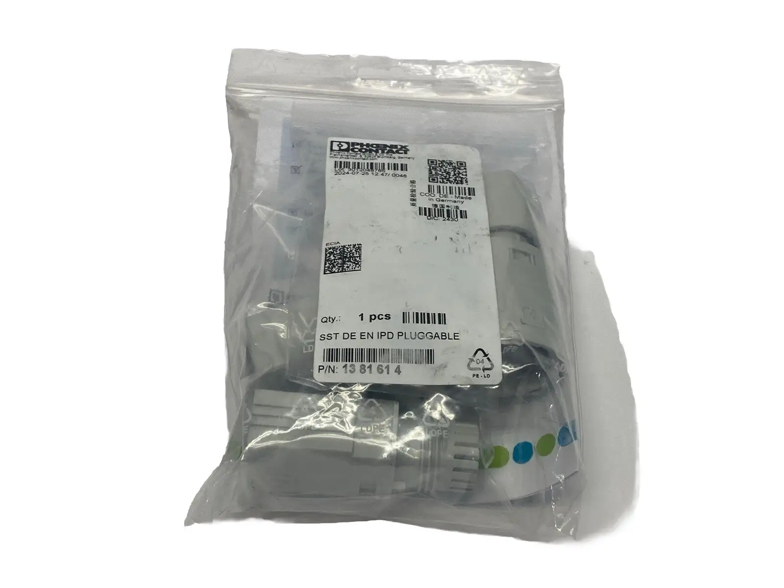 SST DE EN IPD PLUGGABLE,1381614 | Phoenix Contact SST DE EN IPD PLUGGABLE Pluggable Installation System 1381614 - New