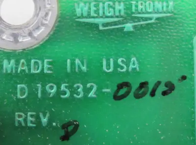 USED WEIGH-TRONIX D19532-0015 DISPLAY BOARD D195320015