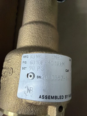 New Kunkle Valve 6010FEM01AAM Size 1" 90 psi Warranty 🇺🇸