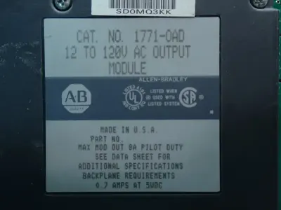 USED ALLEN BRADLEY 1771OAD