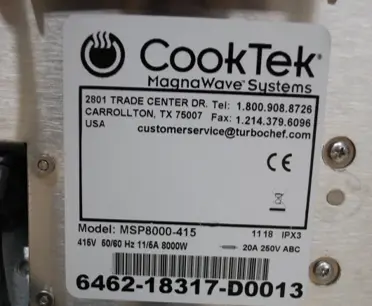 142-1269 CookTek MSP8000-415 Free Standing Stock Pot Induction Range